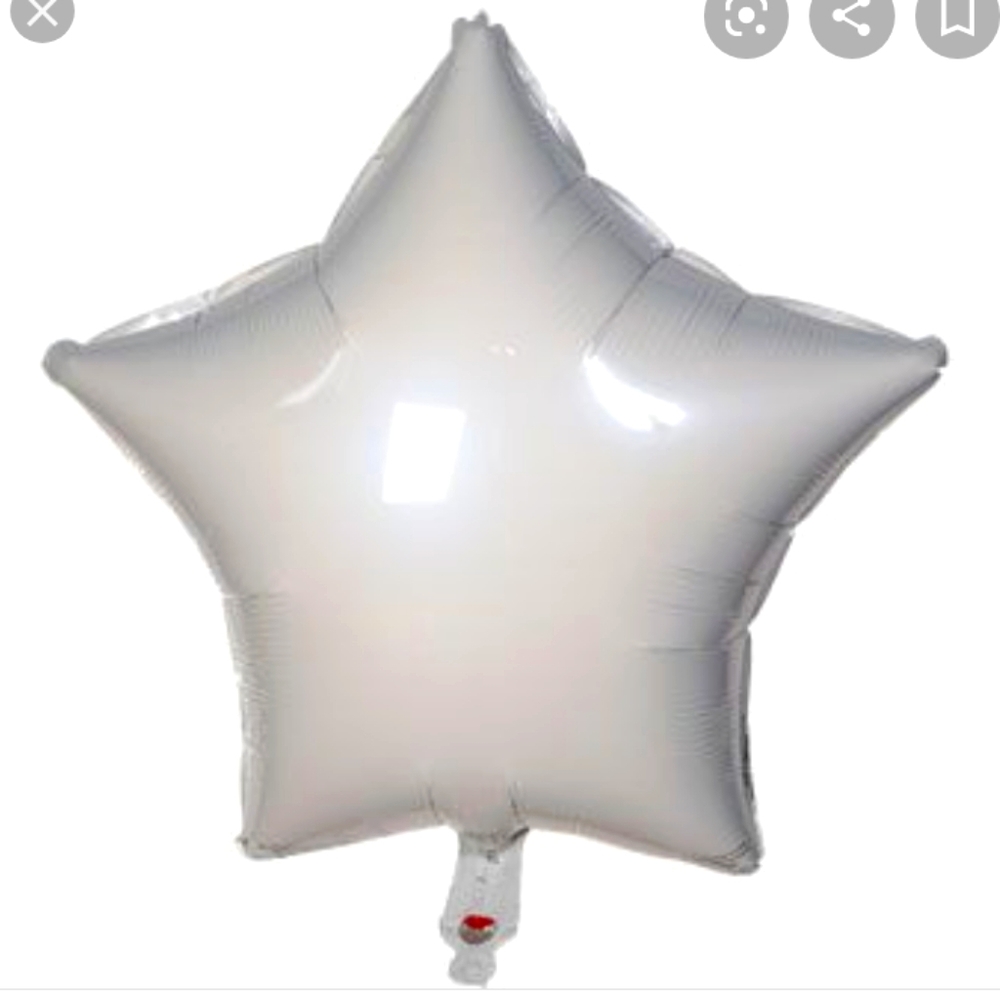 White pearl foil ballloons